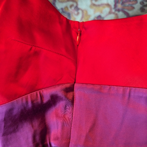 Express Silky Colorblock Strappy Dress, Black, Red and Purple- Size Small - Picture 9 of 13